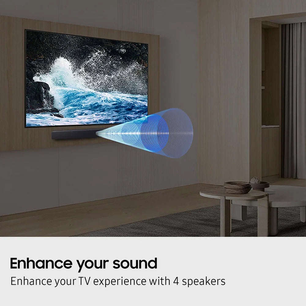 Samsung HW-B400F 2.0ch Wireless Soundbar in Titan Black 2025