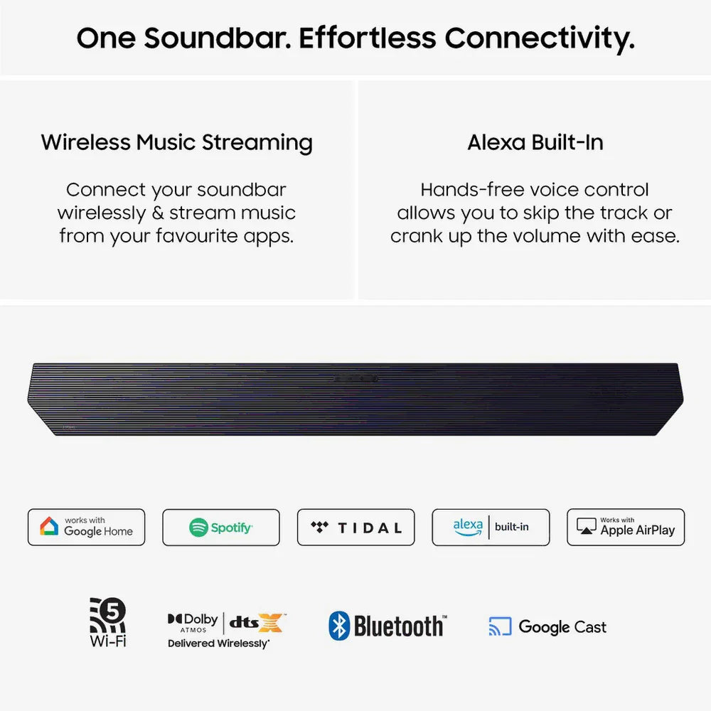 Samsung HW-Q990H Q-Series 11.1.4 Ch Dolby Atmos Soundbar with Subwoofer & Rear Speakers (2026)