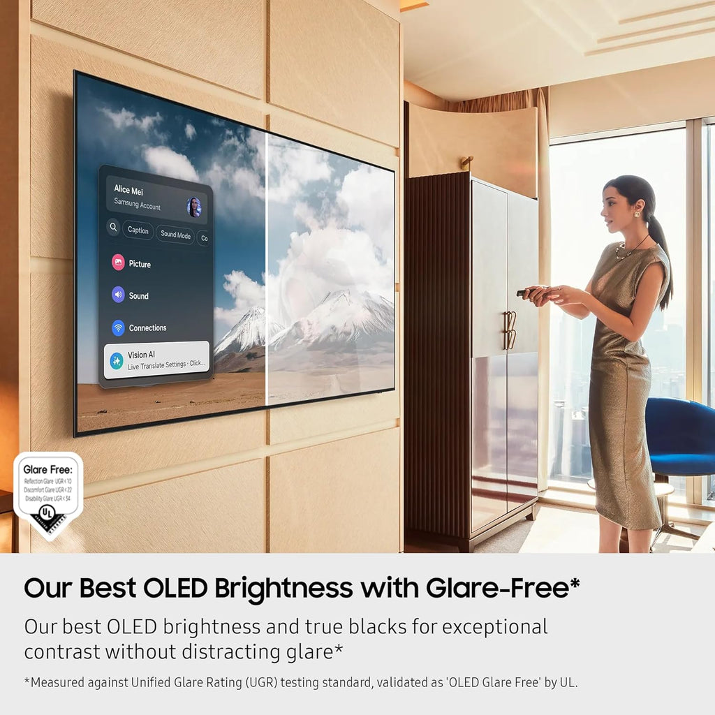 Samsung QE55S95FATXXU 55 Inch OLED S95F 4K UHD HDR Smart AI TV with HW-QS700F 3.1.2ch Q-Series Soundbar Bundle
