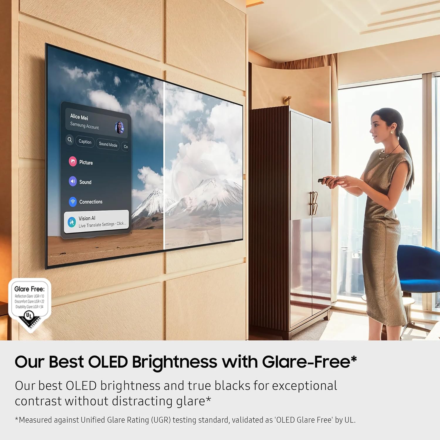Samsung QE65S95FATXXU 65 Inch OLED S95F 4K UHD HDR Smart AI TV with HW-QS700F 3.1.2ch Q-Series Soundbar Bundle