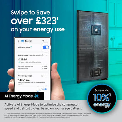 Samsung RF50C532EB1 Series 7 SpaceMax American Style Smart Fridge Freezer Black