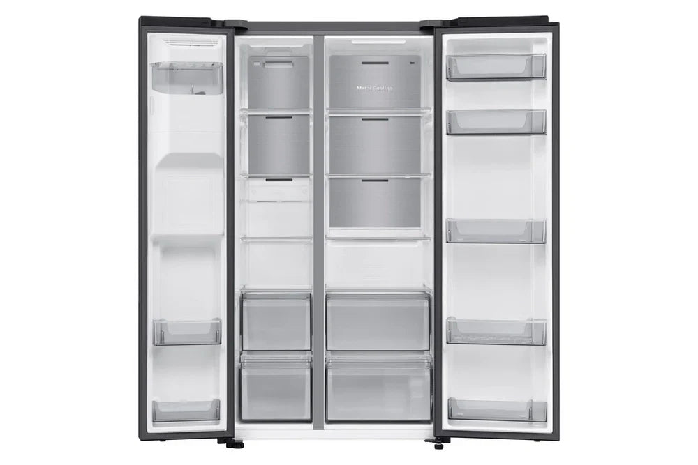 Samsung RS70F64KEFEU Series 6 Bespoke AI 91cm Side by Side American Style Fridge Freezer in Black