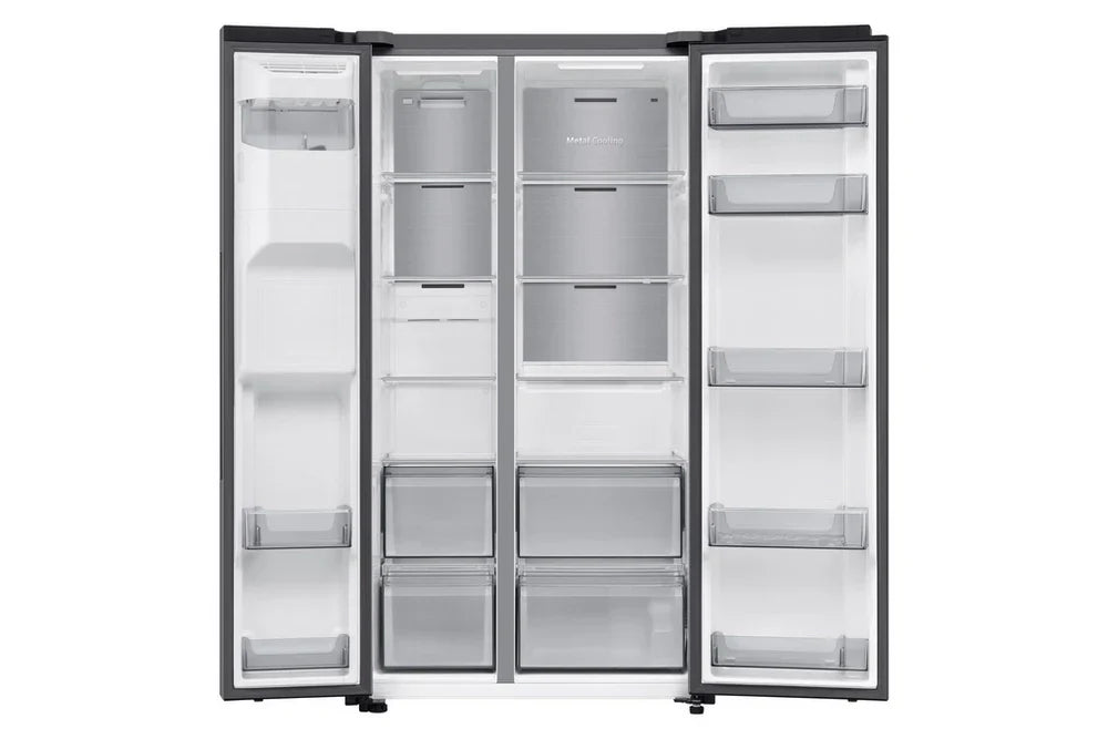 Samsung RS70F64KETEU Series 6 Bespoke AI 91cm Side by Side American Style Fridge Freezer in Silver