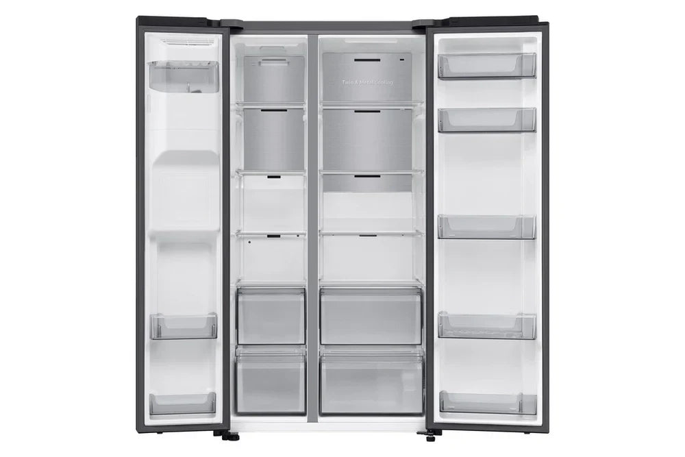 Samsung RS70F66KCFEU Bespoke AI Series 7 91cm Side by Side American Style Fridge Freezer in Black