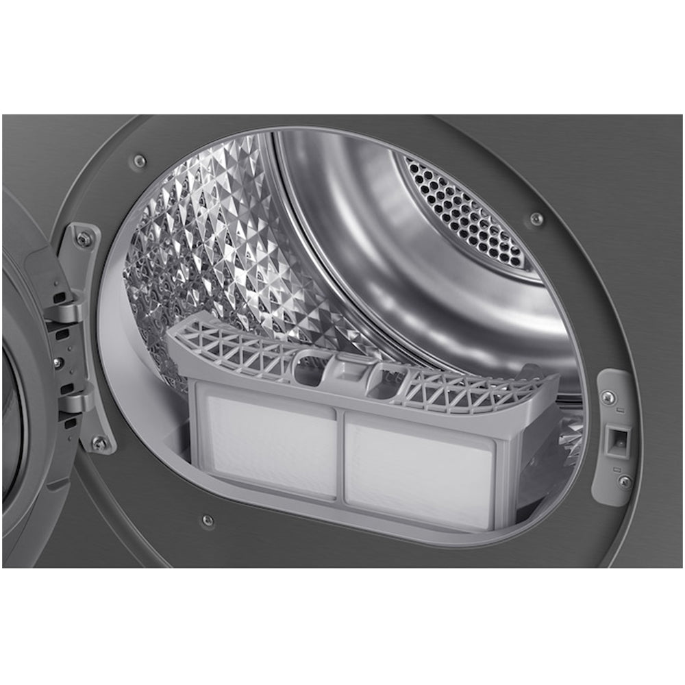 Samsung Series 9 DV90F09F4SU1 with AI Home 9kg Heat Pump Tumble Dryer Dark Steel