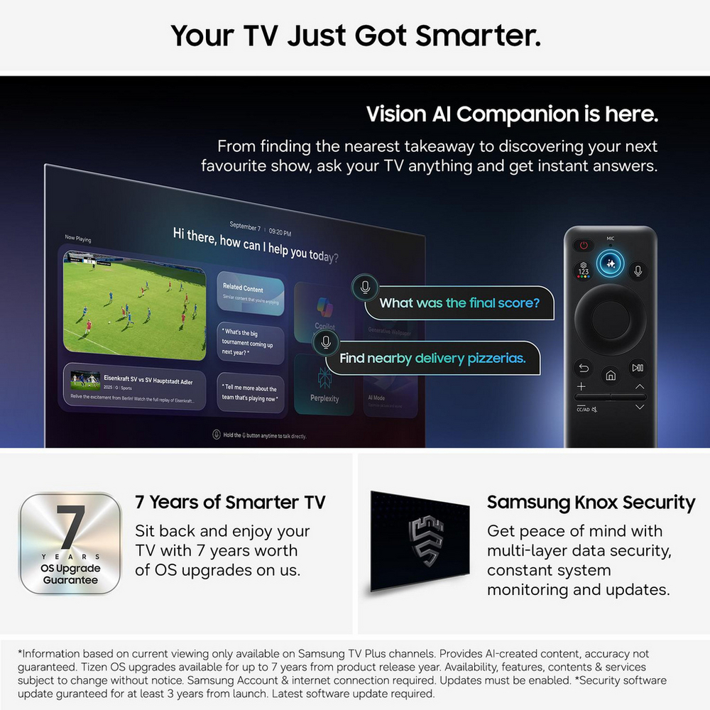 Samsung UE43M70HAKXXU 43 Inch M70H 4K Ultra HD HDR Mini LED Vision AI Smart Google TV 2026