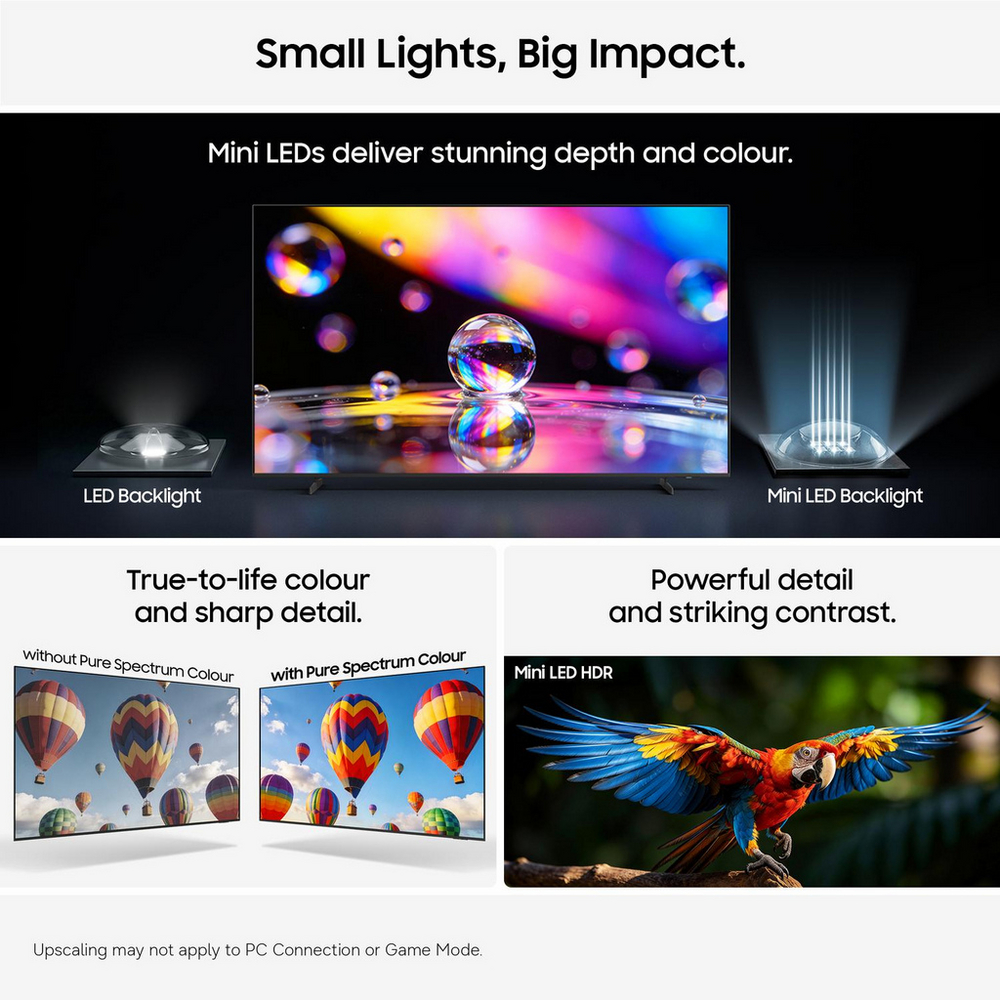 Samsung UE50M70HAKXXU 50 Inch M70H 4K Ultra HD HDR Mini LED Vision AI Smart Google TV 2026