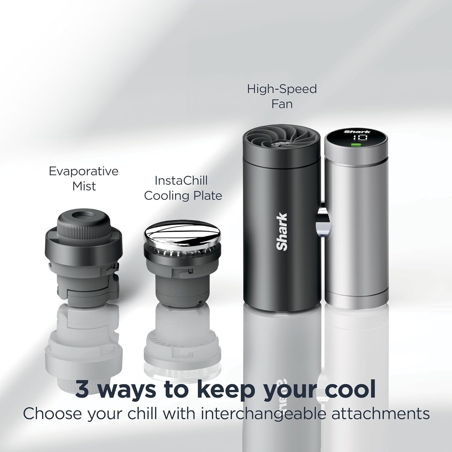 Shark ChillPill 3-in-1 Fan, Mist & InstaChill System – Iced Latte FA022UKBR