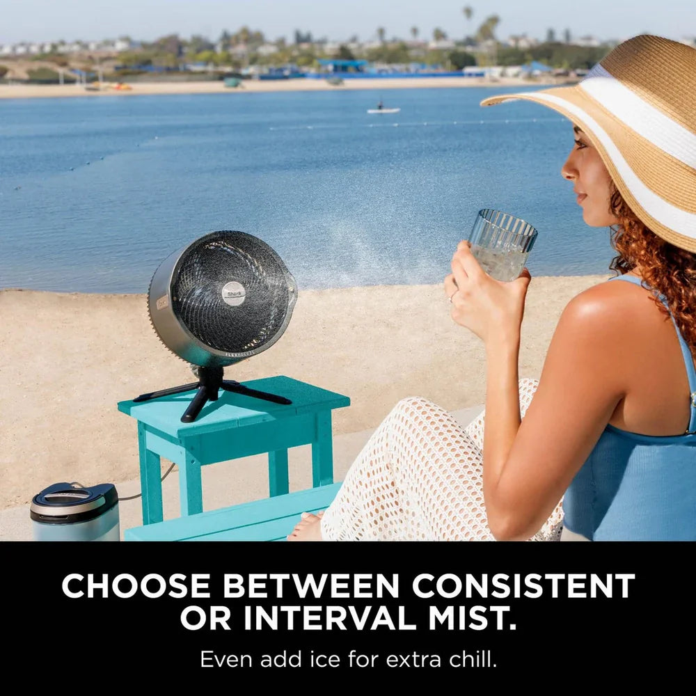 Shark FA300UK FlexBreeze Pro Mist Indoor and Outdoor Fan and Outdoor Misting System - Charcoal Grey
