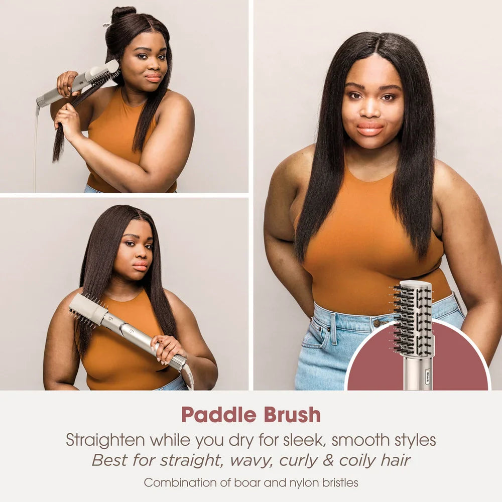 Shark FlexStyle HD436SLUK 4 in 1 Air Styler and Hair Dryer for Straight & Wavy Hair - Stone