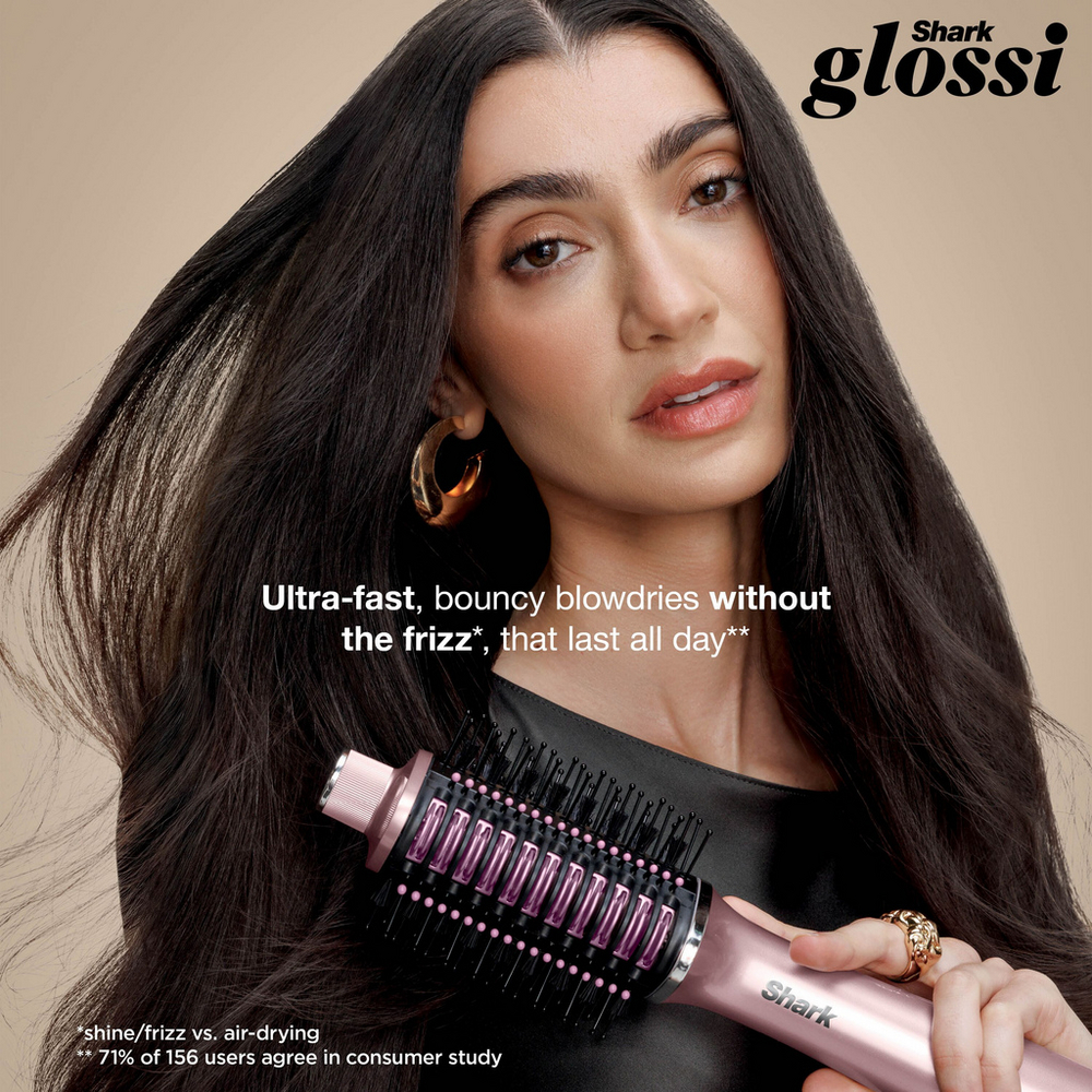 Shark Glossi HT302UKPK 2-in-1 Hot Brush and Air Glosser Brush Lychee