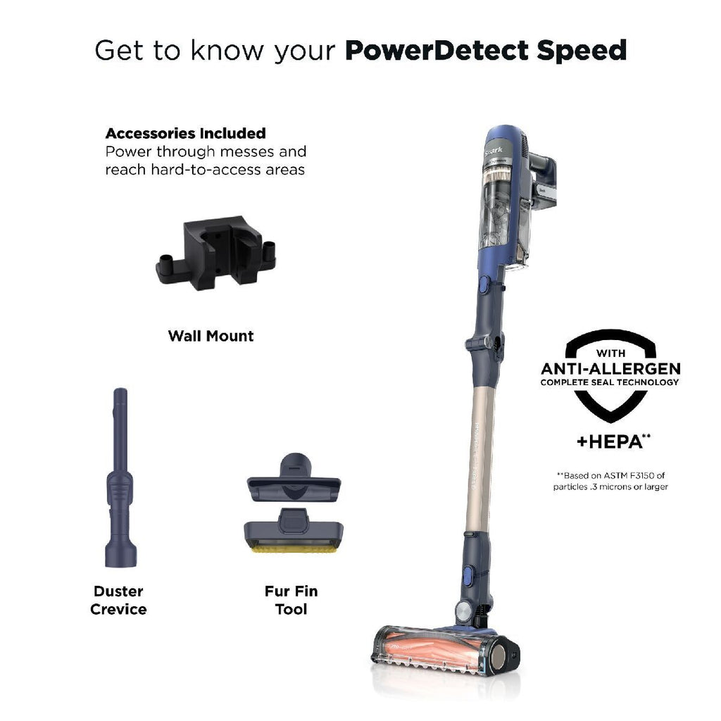 Shark IA1241UKT Phoenix Power Detect Light Cordless Pet Vacuum up to 60 Minutes Run Time Ultramarine