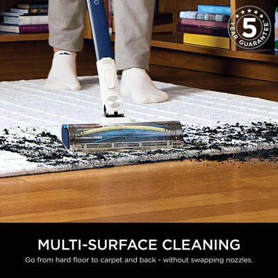 Shark IZ380UK PowerPro Cordless Stick Vacuum Cleaner with Anti Hair Wrap and Floor Detect - Up To 50 Minutes Run Time Navy Metallic