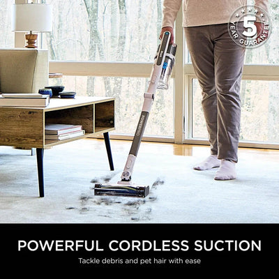 Shark IZ380UKT PowerPro Pet Cordless Stick Vacuum Cleaner with Anti Hair Wrap and Floor Detect - Up To 50 Minutes Run Time Java Metallic