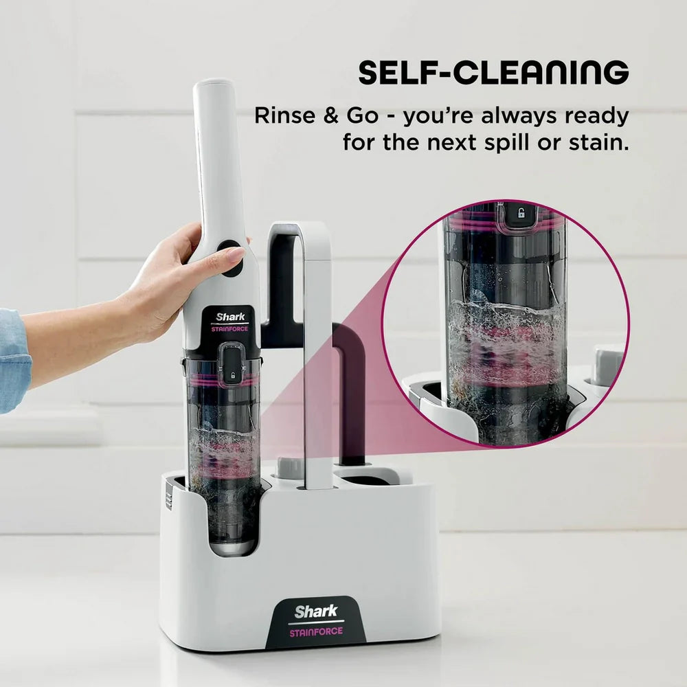 Shark StainForce Cordless Stain-Destroying Spot Cleaner HX100UKT - White