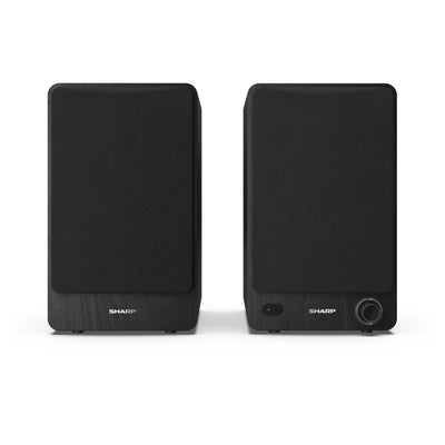 Sharp CP-SS30 BK Bluetooth 2-way Active Bookshelf Speakers Pair Black - Clearance