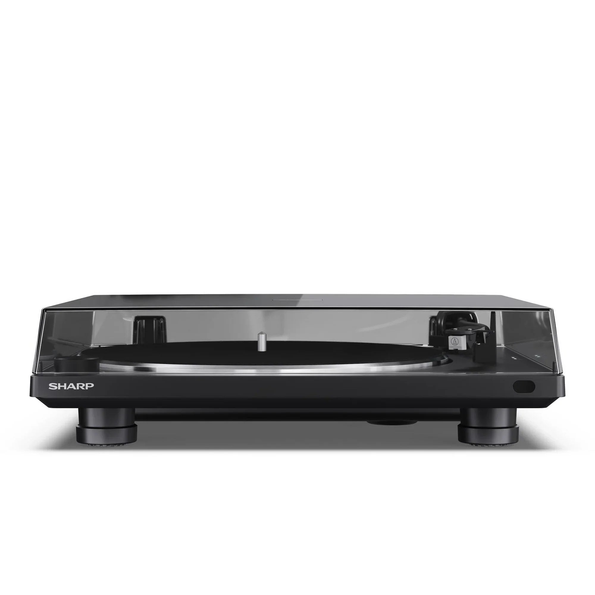 Sharp RP-TT100 Fully Automatic Bluetooth Turntable with CP-SS30 BK Active Bookshelf Speakers Pair - Black