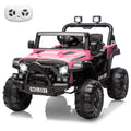 Garvee 12V Kids Electric Ride-On Truck – Parent Remote Control, 3 Speeds up to 4.1MPH, Spring Suspension, wireless Music, LED Headlights, Battery Powered Car Toy for Boys and Girls Ages 3-8 – Pink