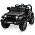 Garvee 12V Kids Ride On Electric Truck Car – Battery Powered, 3-Speed, Spring Suspension, LED Lights, MP3, Parental Remote, All-Terrain, Outdoor Toy Gift for Boys & Girls – Color: Black