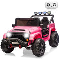Garvee 24V Electric Ride On Truck for Kids – 2-Seater 4x4 Car – Remote Control – 3 Speeds – LED Lights – Wireless Audio Music Player – Gradual Start & Suspension – Pink