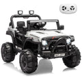 Garvee 12V Kids Electric Ride-On Car – Parent Remote Control, 3 Speeds, Safety Locking Doors, 3-Point Harness, Spring Suspension, wireless Music, LED Lights, Anti-Slip Tires, Foot Brake, Battery Powered Toy for Ages 3-5 – White