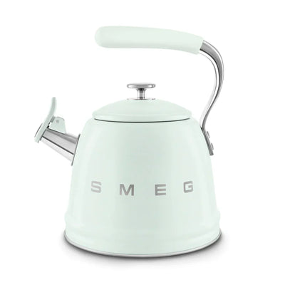 Smeg WKF01PG Retro 50s Style Whistling Hob Kettle Pastel Green