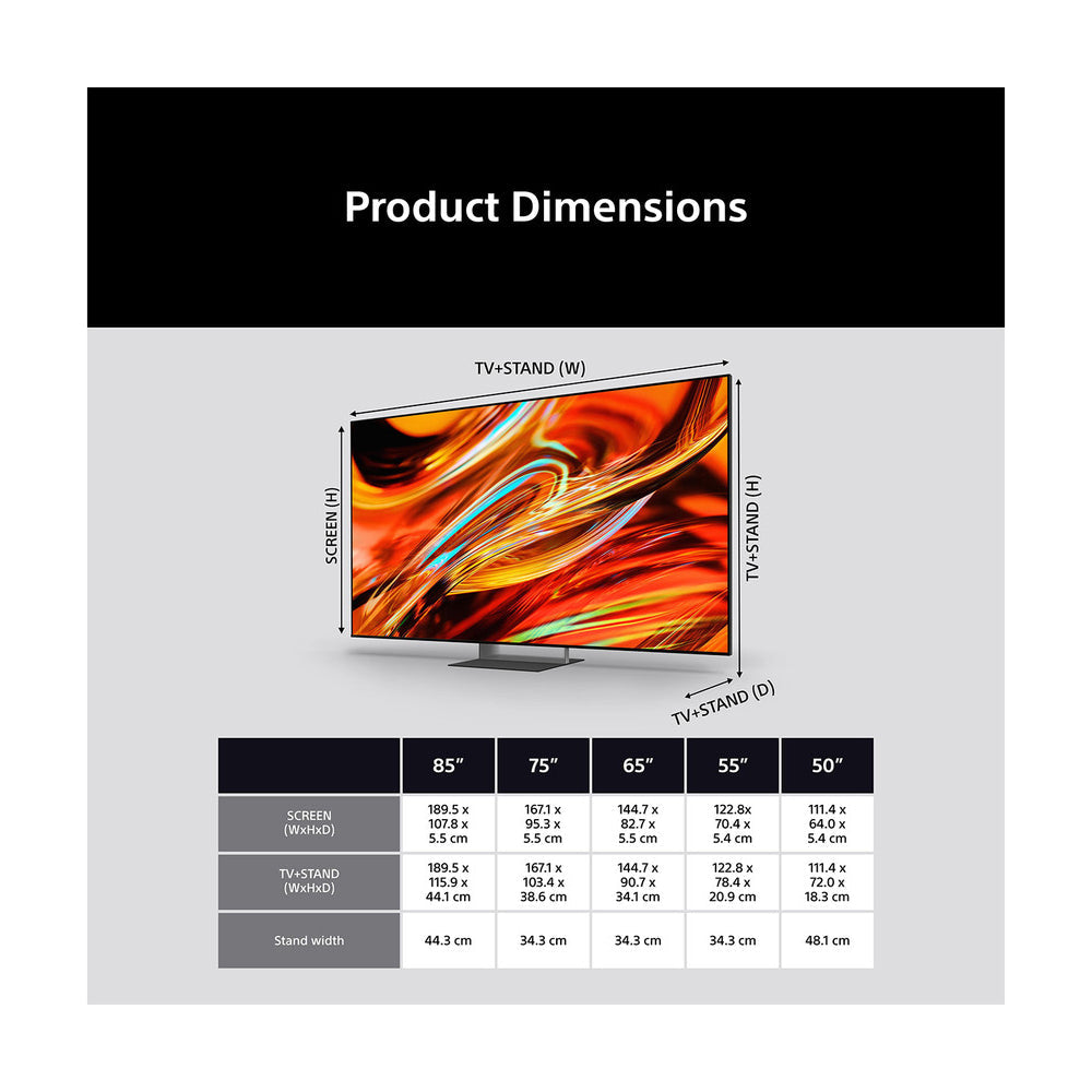 Sony K55XR75M2B 55 Inch BRAVIA 7 II True RGB LED 4K Ultra HD HDR Smart Google TV 2026