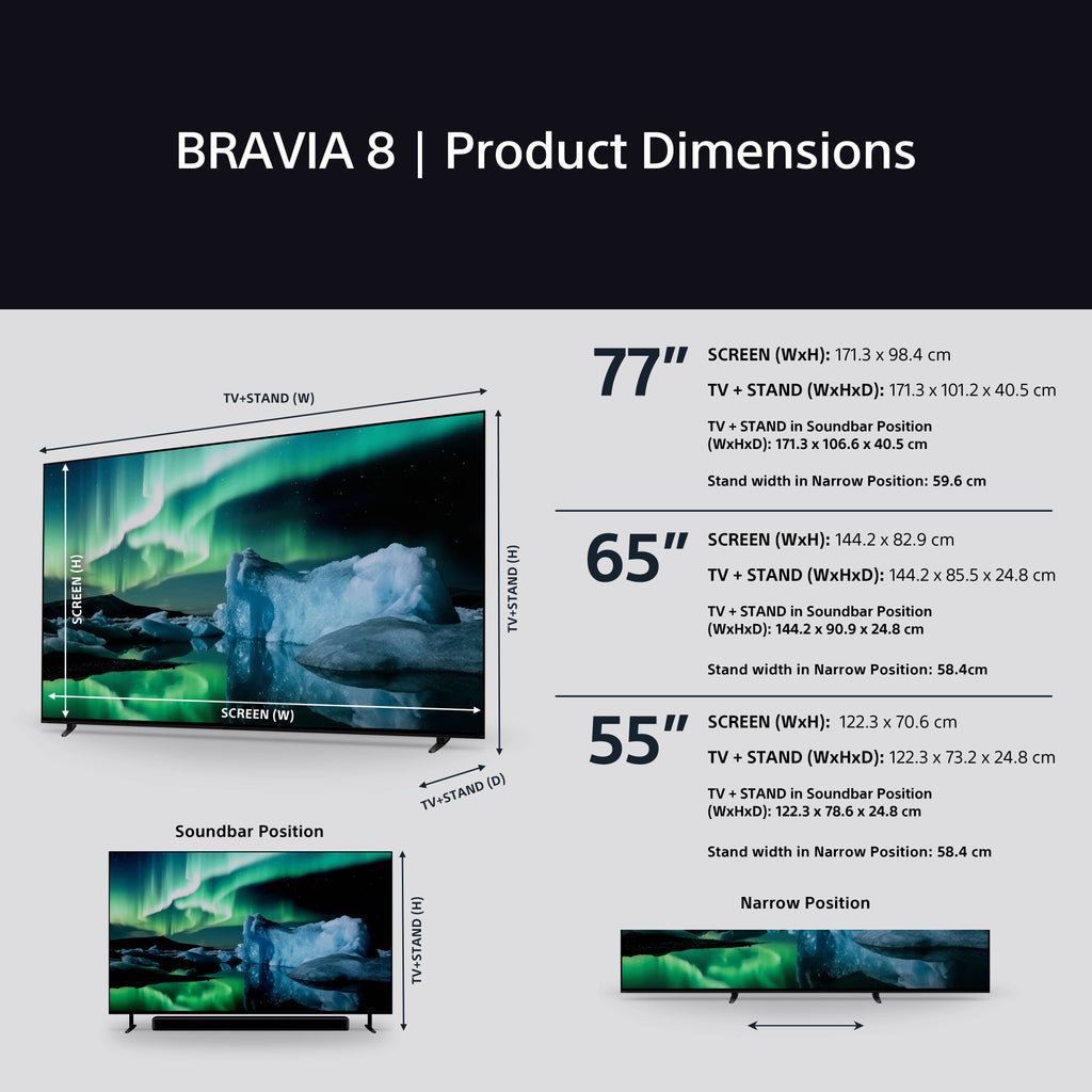 Sony K65XR80U 65 Inch BRAVIA 8 4K OLED Ultra HD HDR Smart Google Bravia TV