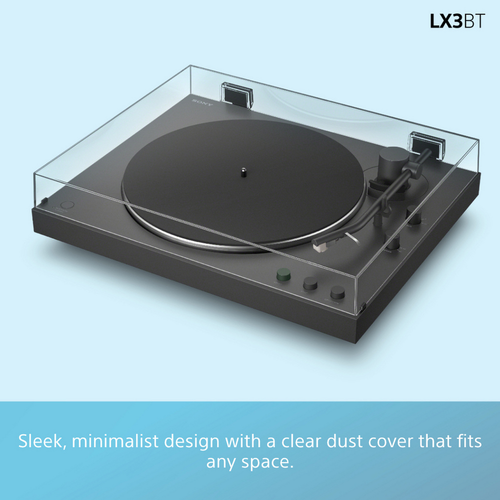 Sony PS-LX3BT Wireless Bluetooth Turntable with Audio Technica ATHM50xBT2 Wireless Over-Ear Headphones