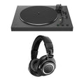 Sony PS-LX3BT Wireless Bluetooth Turntable with Audio Technica ATHM50xBT2 Wireless Over-Ear Headphones