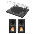 Sony PSLX3BT Fully Automatic Bluetooth Turntable With Klipsch R-50PM Powerd Bluetooth Speakers Pair Hi-Fi Package