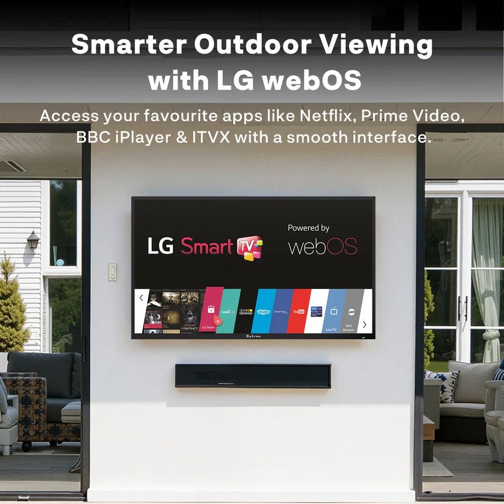 Sylvox OT50B1K4GC 50 Inch 4K Ultra HD LED Partial Sun Outdoor Smart TV