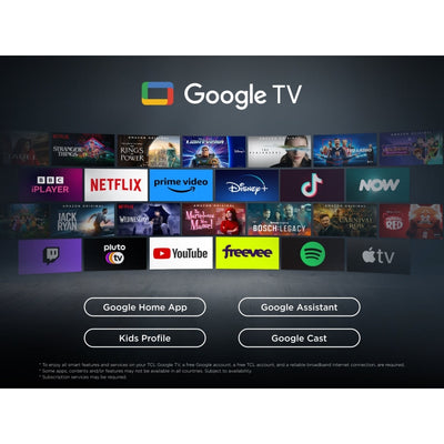 TCL 98Q6C-UK 98 Inch Q6C 4K Ultra HD HDR QD-Mini LED Smart Google TV