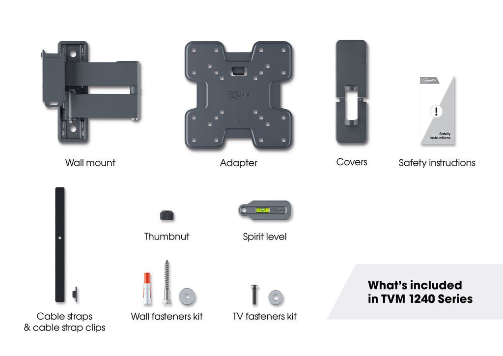 Vogels Quick TVM 1245 Full-Motion TV Wall Mount for TVs from 19 to 43 inches - Open Box Clearance