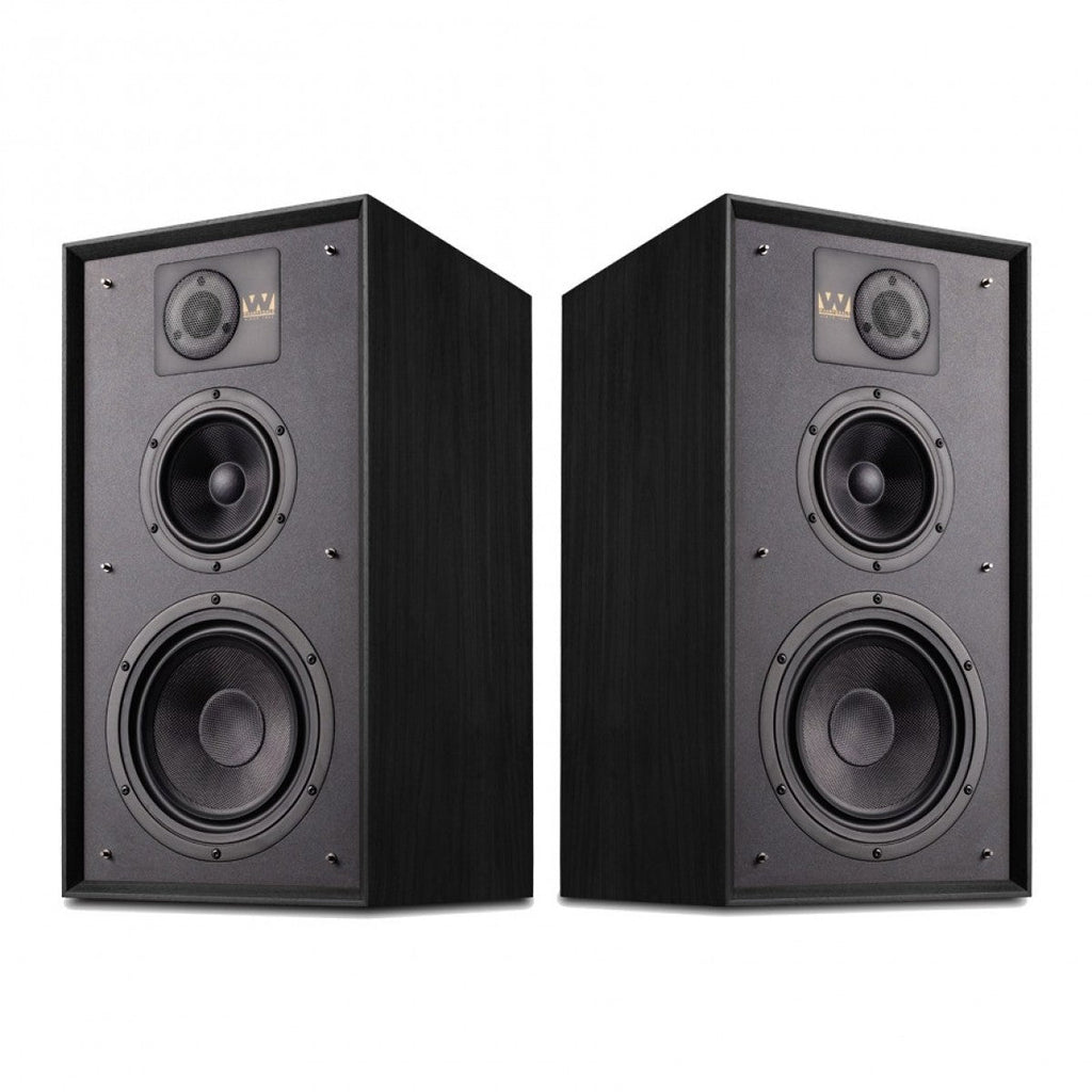 Wharfedale Linton Heritage Standmount Bookshelf Speakers Pair - Black Oak