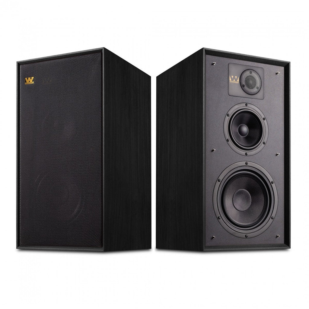 Wharfedale Linton Heritage Standmount Bookshelf Speakers Pair - Black Oak