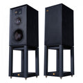 Wharfedale Linton Heritage Standmount Speakers with Matching Stands - Black Oak