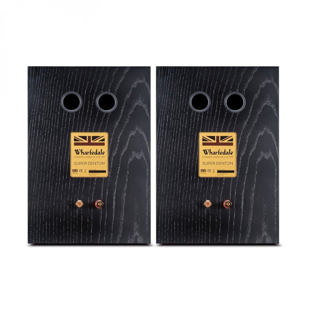 Wharfedale Super Denton Heritage Standmount Bookshelf Speakers Pair - Black Oak