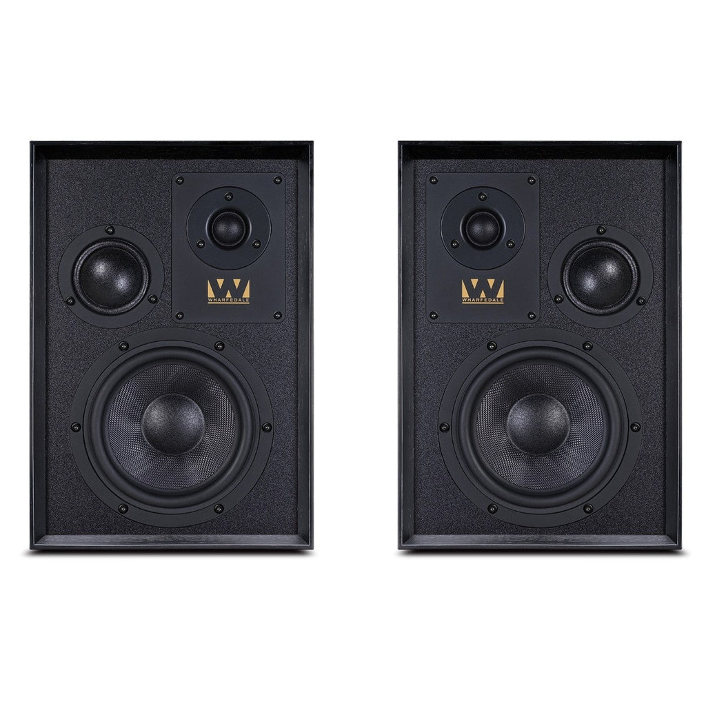 Wharfedale Super Denton Heritage Standmount Bookshelf Speakers Pair - Black Oak