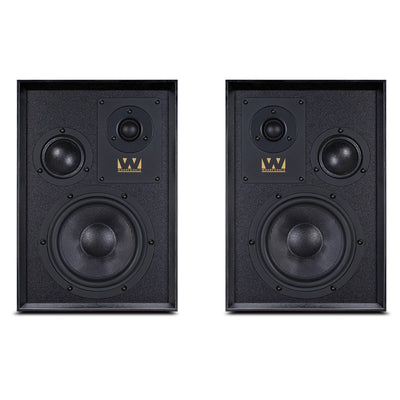 Wharfedale Super Denton Heritage Standmount Bookshelf Speakers Pair - Black Oak