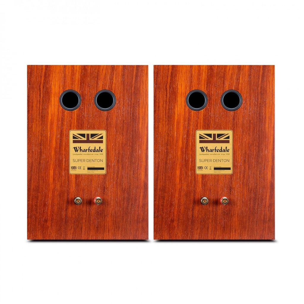 Wharfedale Super Denton Heritage Standmount Bookshelf Speakers Pair - Mahogany
