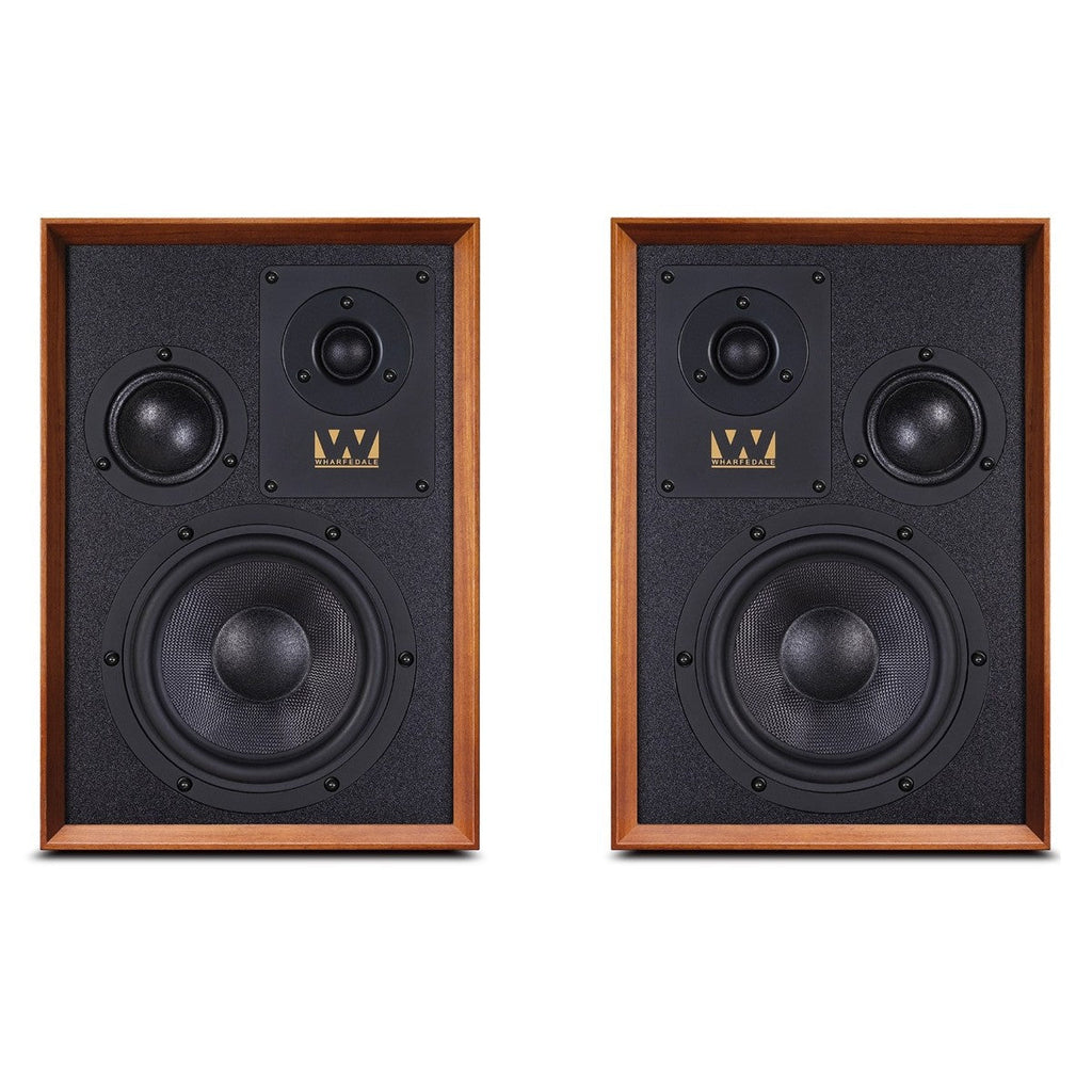 Wharfedale Super Denton Heritage Standmount Bookshelf Speakers Pair - Mahogany