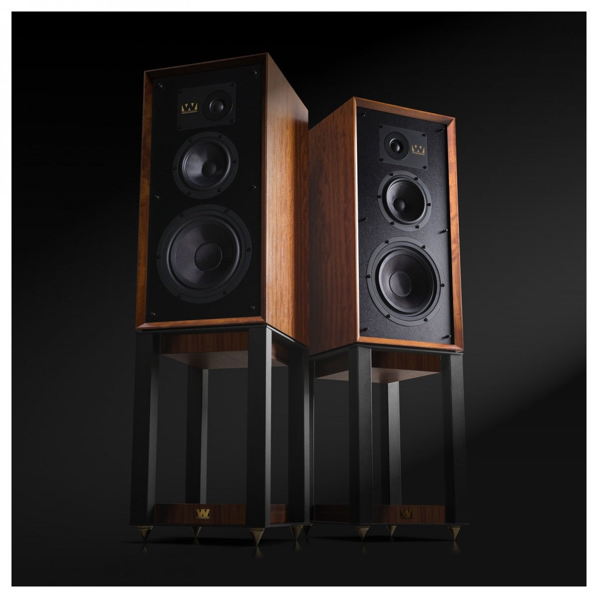 Wharfedale Super Linton Heritage Standmount Bookshelf Speakers Pair - Mahogany