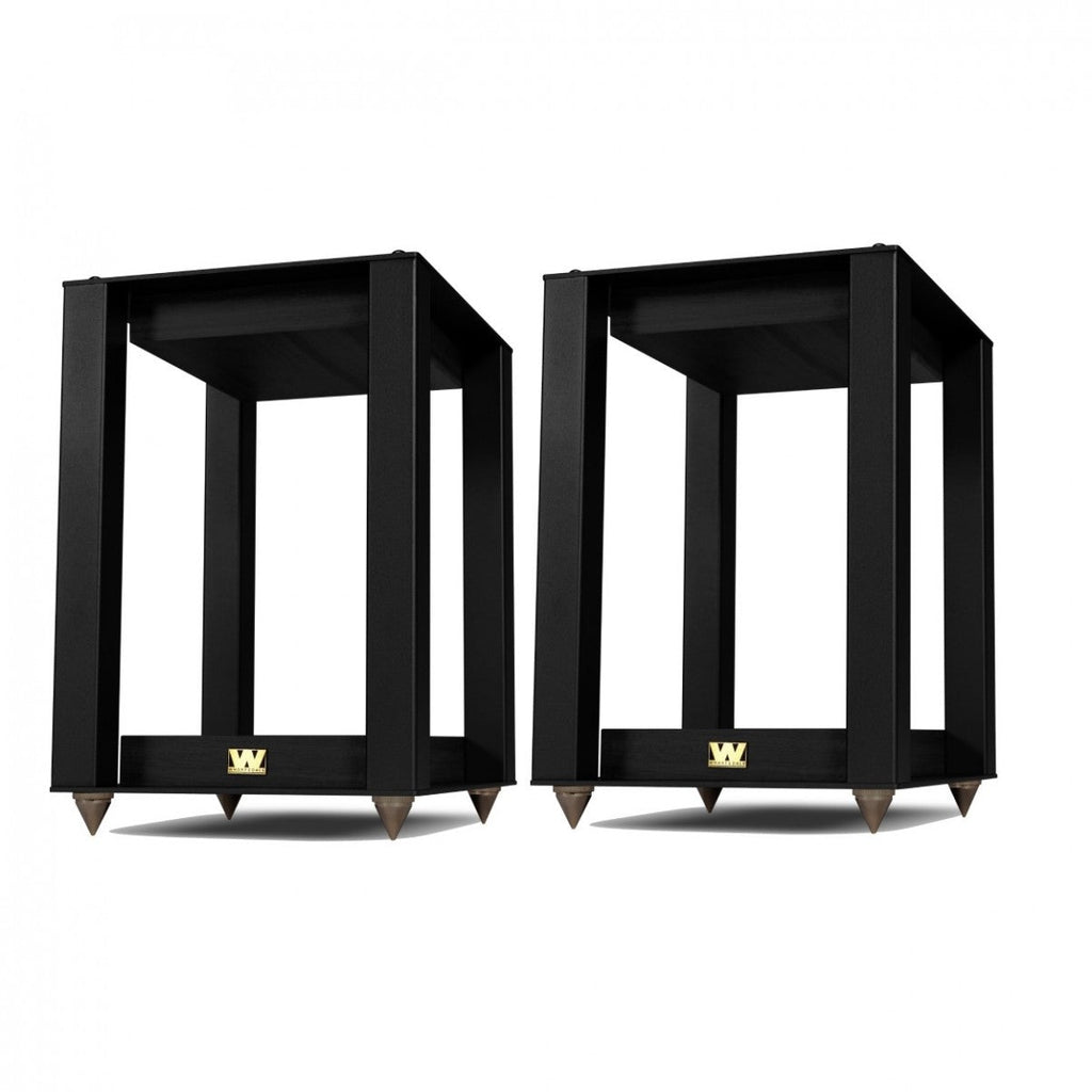 Wharfedale Super Linton Heritage Standmount Speakers with Matching Stands - Black Oak