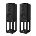 Wharfedale Super Linton Heritage Standmount Speakers with Matching Stands - Black Oak