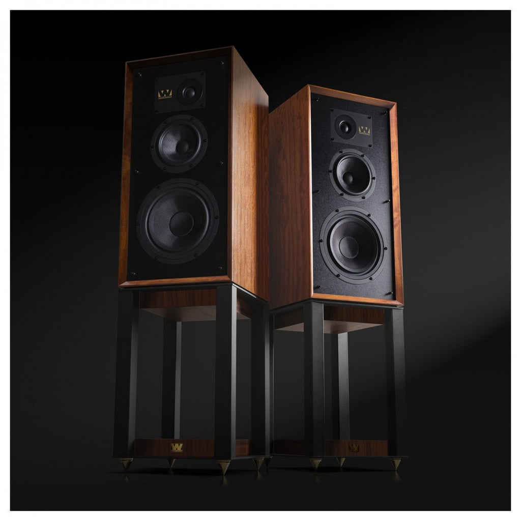 Wharfedale Super Linton Heritage Standmount Speakers with Matching Stands - Mahogany