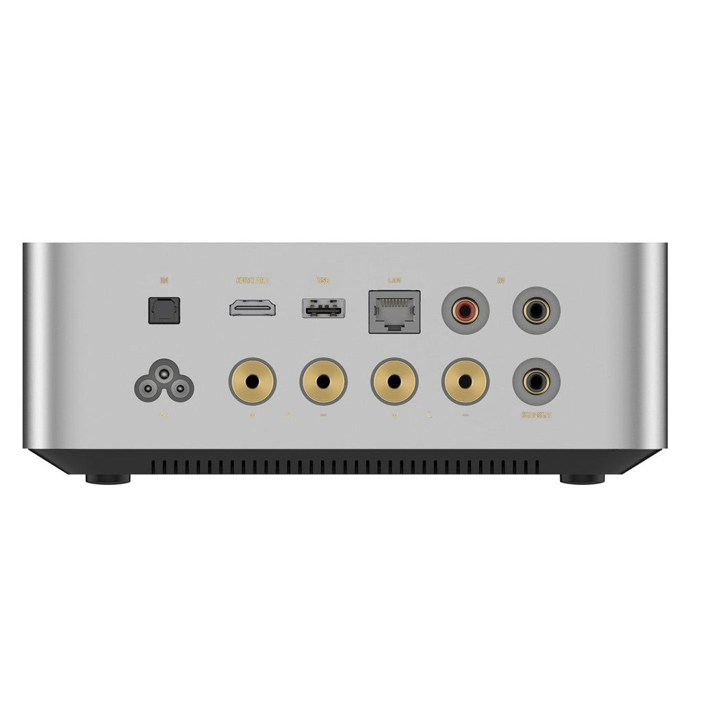 WiiM AMP ULTRA Streaming Amp Silver with WiiM Sound Mulitroom Speakers Pair & Sub Pro Subwoofer White HiFi Package