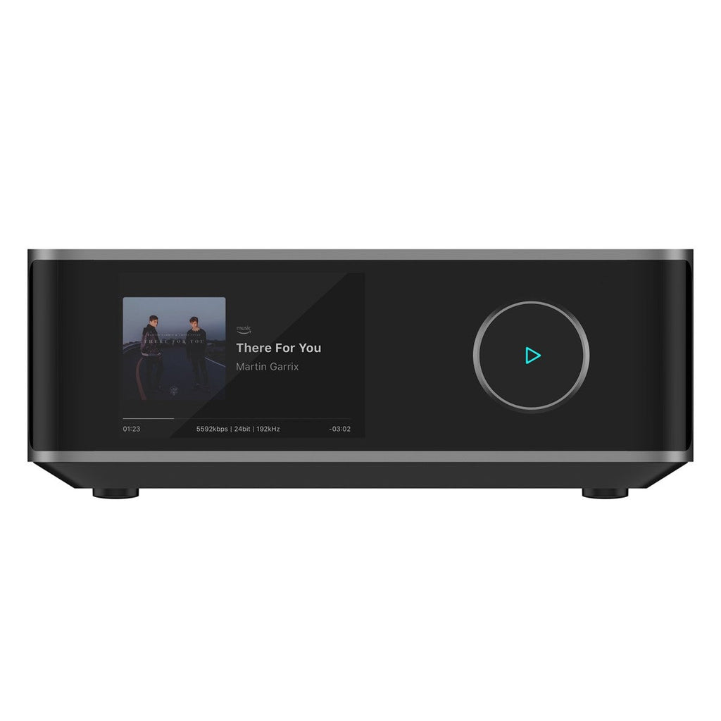 WiiM Amp Ultra Streaming Amplifier Grey with Klipsch RP-600M II Bookshelf Speakers Ebony - HiFi Package