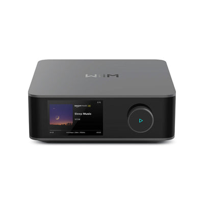 WiiM Amp Ultra Streaming Amplifier Grey with Monitor Audio Bronze 50 7G Bookshelf Speakers Black Pair