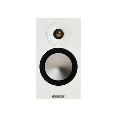 WiiM Amp Ultra Streaming Amplifier Silver with Monitor Audio Bronze 50 7G Bookshelf Speakers White Pair